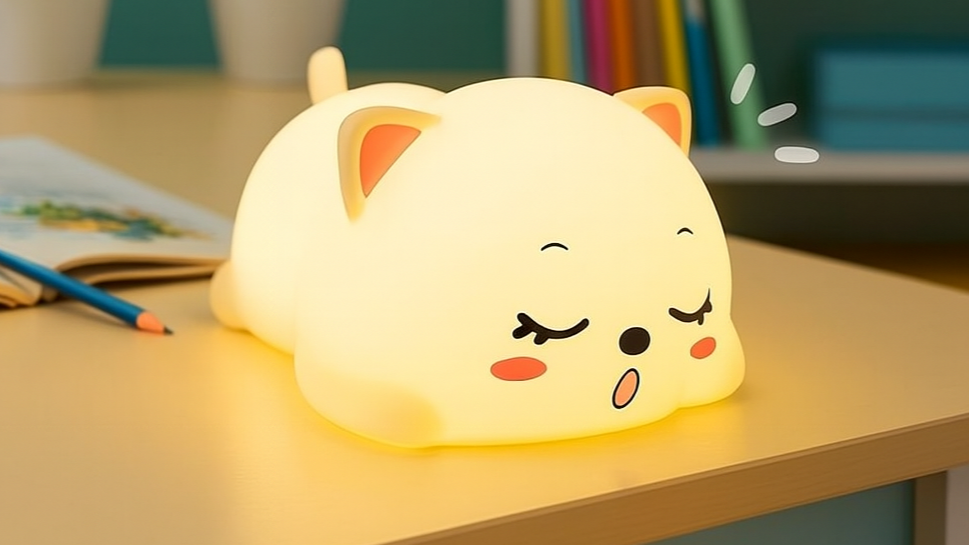 Snoring Cat - Cute Silicone Night Lamp