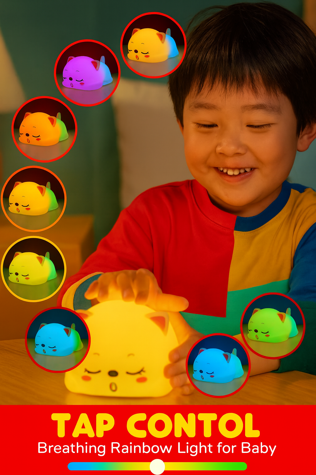 Snoring Cat - Cute Silicone Night Lamp