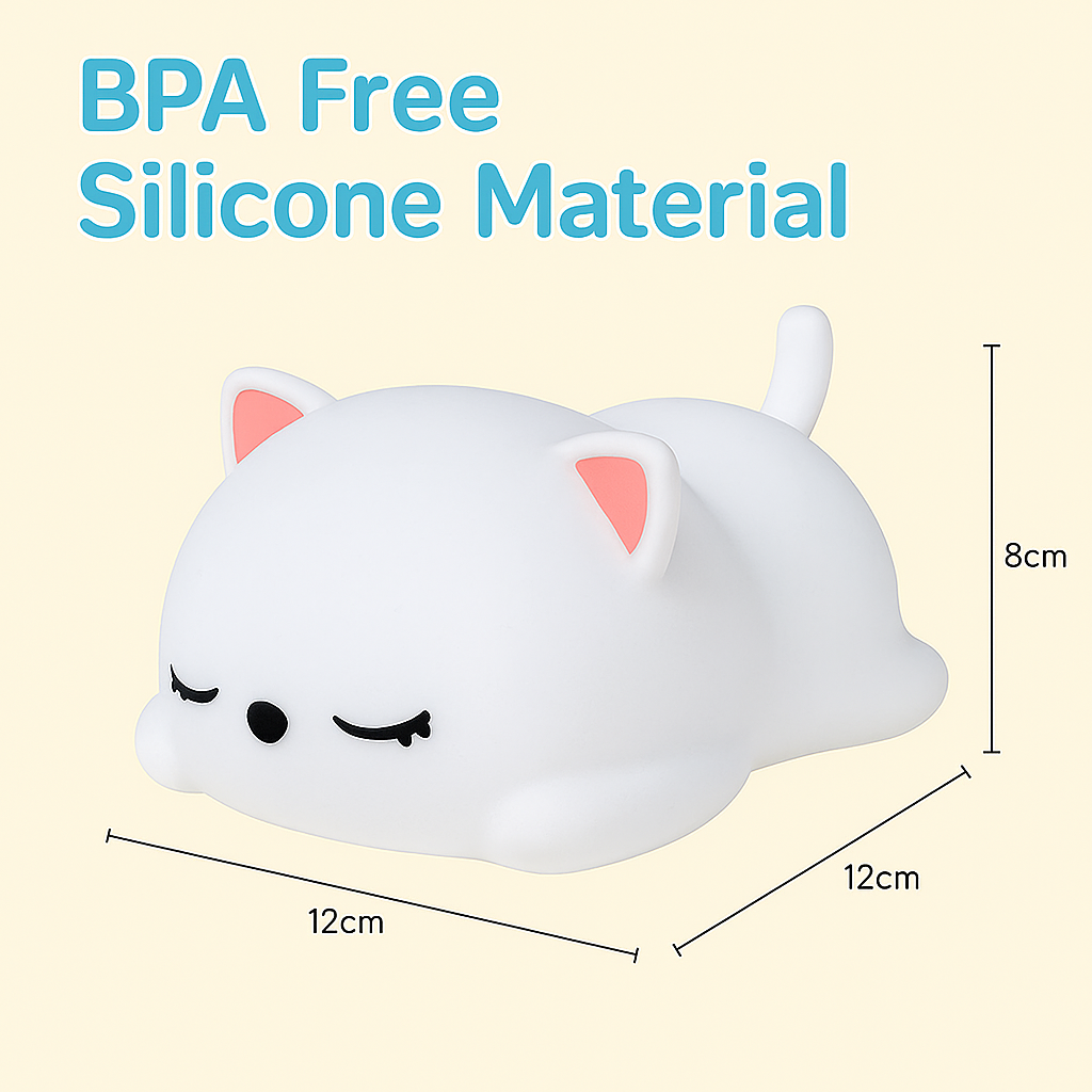 Snoring Cat - Cute Silicone Night Lamp