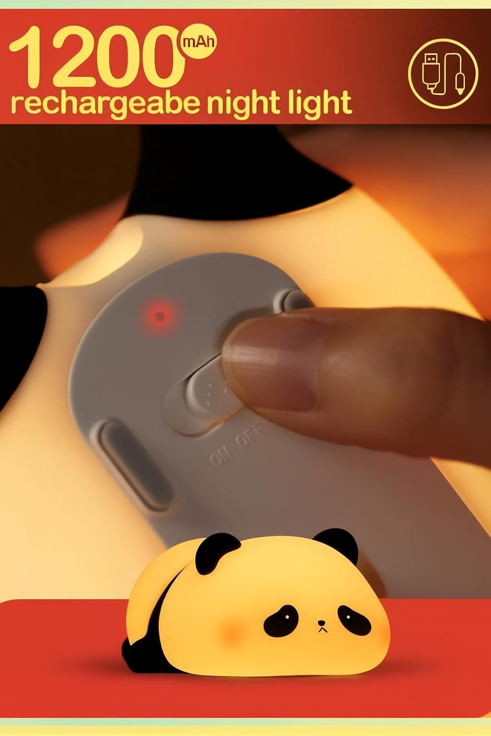 Sleeping Panda - Cute Silicone Night Lamp