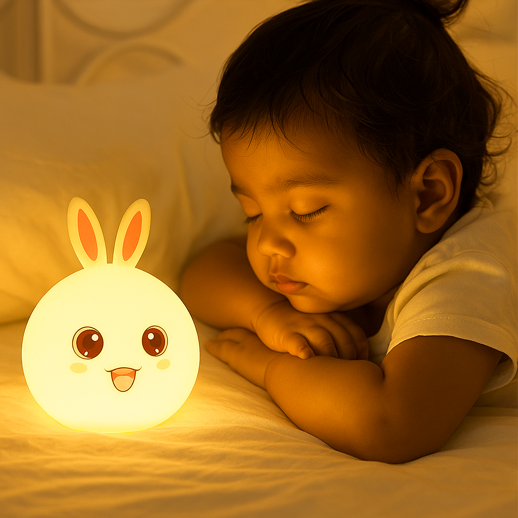 Smiling Bunny  - Cute Silicone Night Lamp