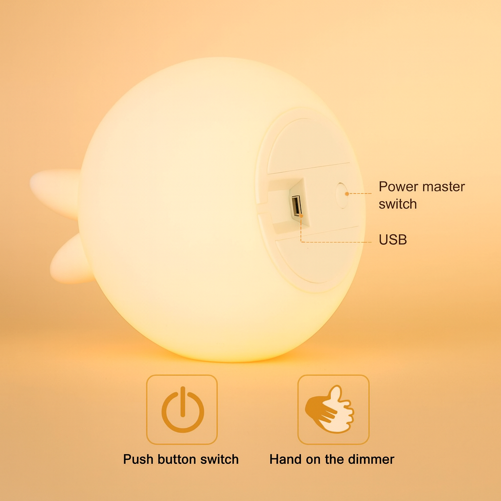 Smiling Bunny  - Cute Silicone Night Lamp