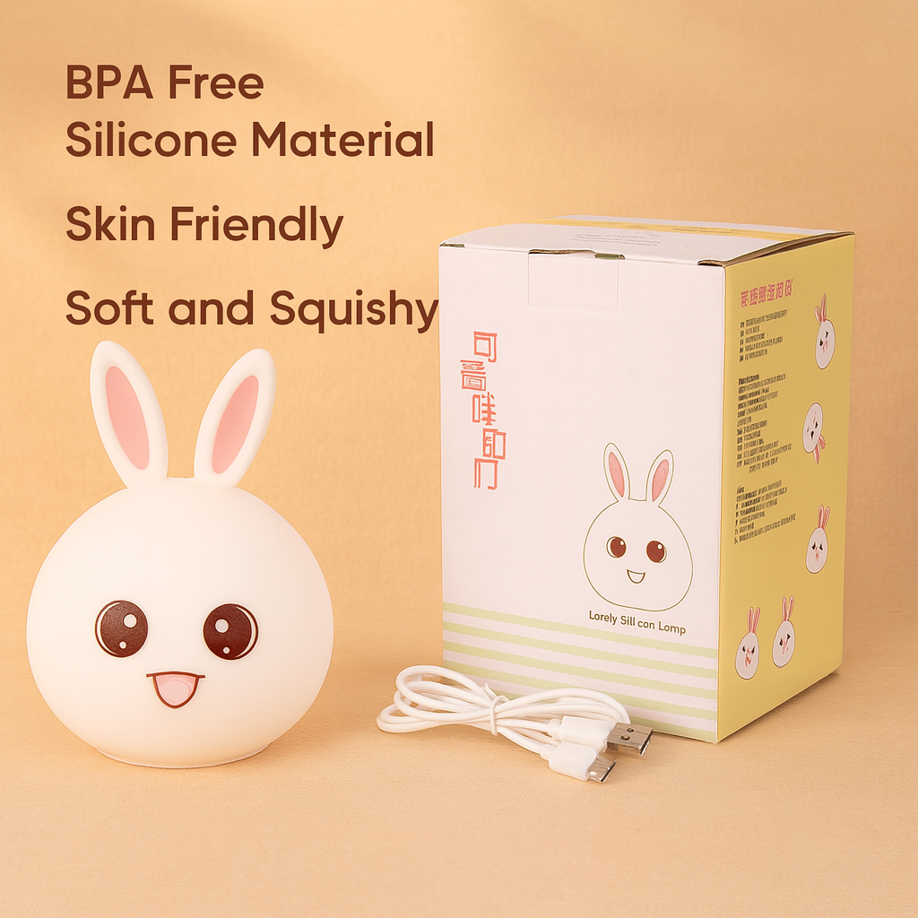 Smiling Bunny  - Cute Silicone Night Lamp